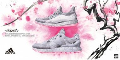 Cherry Blossom Tree Blooms on Custom adidas Ultra Boost