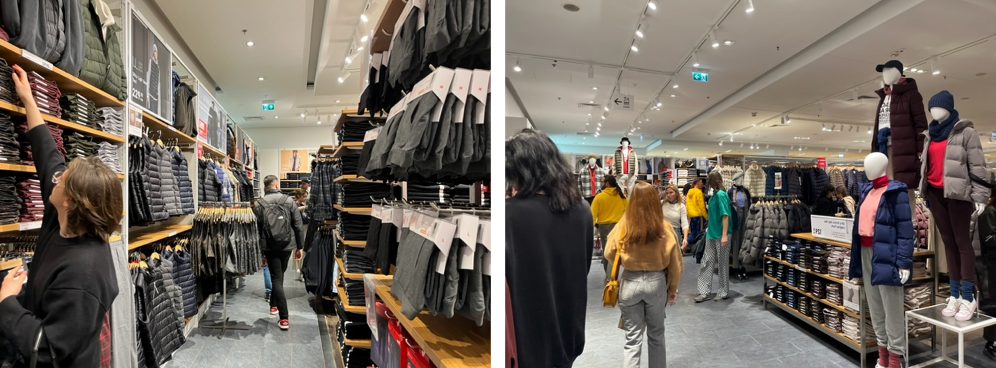 Shoppers in the new Uniqlo in Warsaw