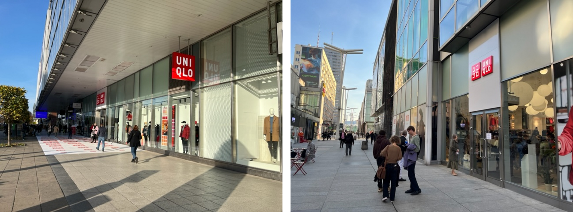 Uniqlo store frontage in Warsaw